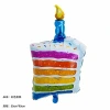 New three-layer cake balloon birthday gift box, bird wedding candles, colorful cupcakes, aluminum film balloon decoration Specification image